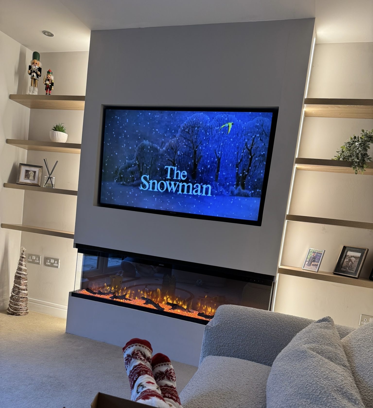 Media Wall with Fireplace — Torbay